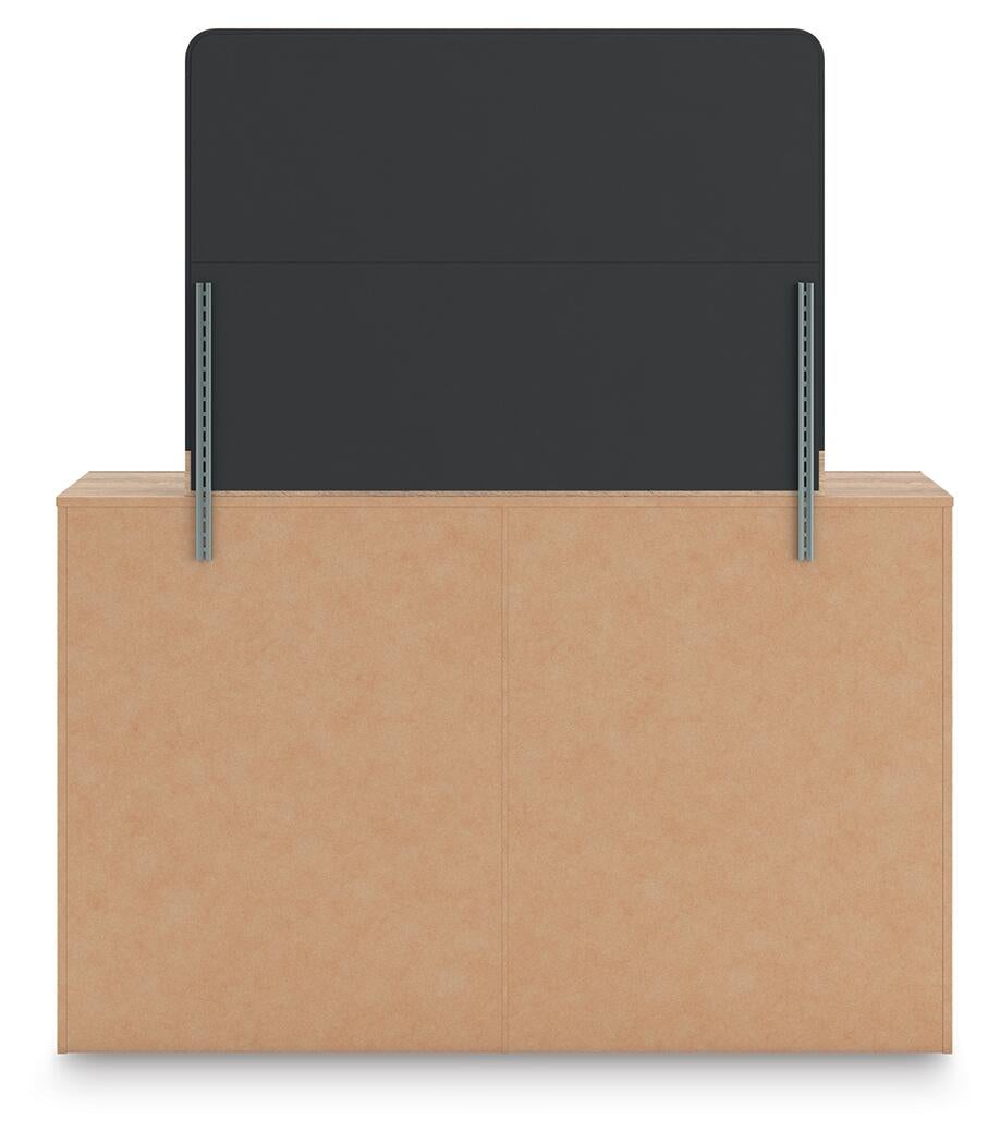 Hollymount King Upholstered Panel Bed, Dresser and Mirror