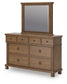 Chadworth Queen Poster Bed with Mirrored Dresser