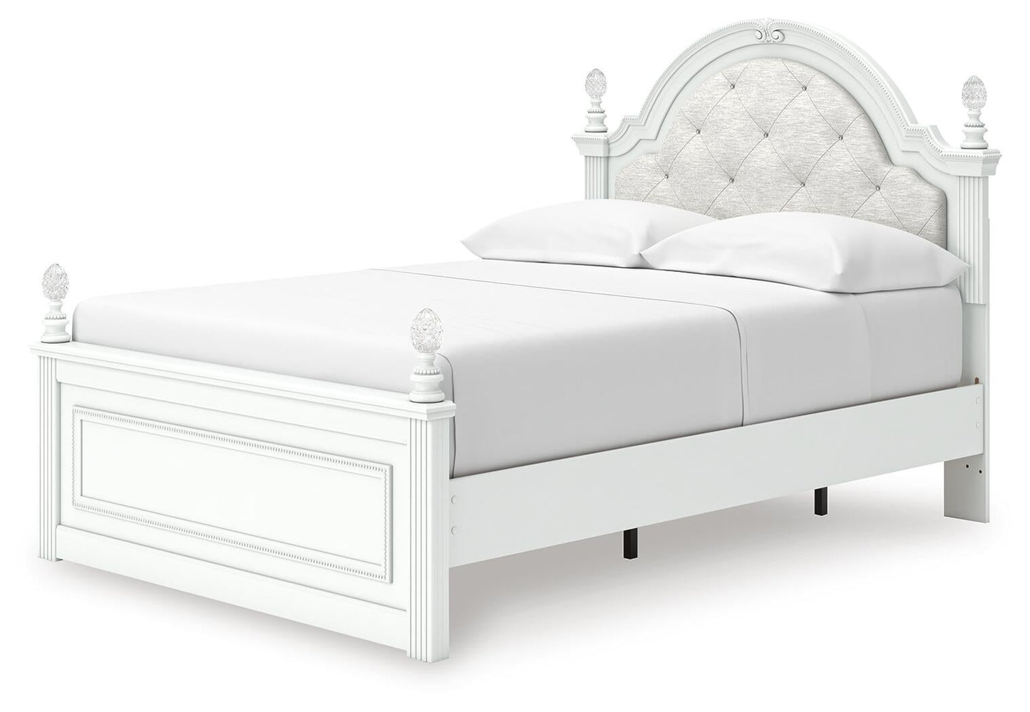 Kozlani Full Upholstered Panel Storage Bed, Dresser and Mirror