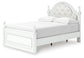 Kozlani Full Upholstered Panel Storage Bed, Dresser and Mirror