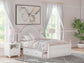 Kozlani Full Upholstered Panel Storage Bed, Dresser and Mirror