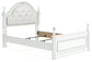 Kozlani Full Upholstered Panel Bed, Dresser, Mirror and Nightstand