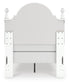 Kozlani Twin Upholstered Panel Bed, Dresser and Mirror