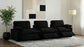 Collins 5-Piece Power Reclining Home Theater Seating Black