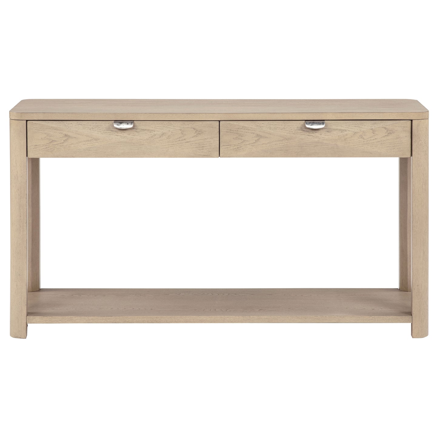 Marcelo Sofa Console Table with 2 Drawers and Shelf Light Elm