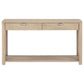 Marcelo Sofa Console Table with 2 Drawers and Shelf Light Elm