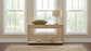 Marcelo Sofa Console Table with 2 Drawers and Shelf Light Elm