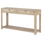 Marcelo Sofa Console Table with 2 Drawers and Shelf Light Elm