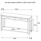 Marcelo Sofa Console Table with 2 Drawers and Shelf Light Elm