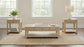 Marcelo Sofa Console Table with 2 Drawers and Shelf Light Elm