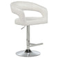 Travia Leatherette Upholstered Adjustable Bar Stool Ivory