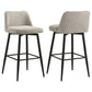 Mellor Fabric Upholstered Swivel Bar Chair Slate Brown (Set of 2)