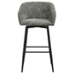 Rainer Fabric Upholstered Swivel Bar Chair Charcoal (Set of 2)
