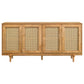 Fabra 4-door Dining Sideboard Storage Console Honey