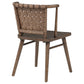 Tallis Woven Leatherette Back Dining Side Chair Brown (Set of 2)