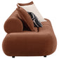 Byrne 105-inch Velvet Modular Bumper Sectional Sofa Rust