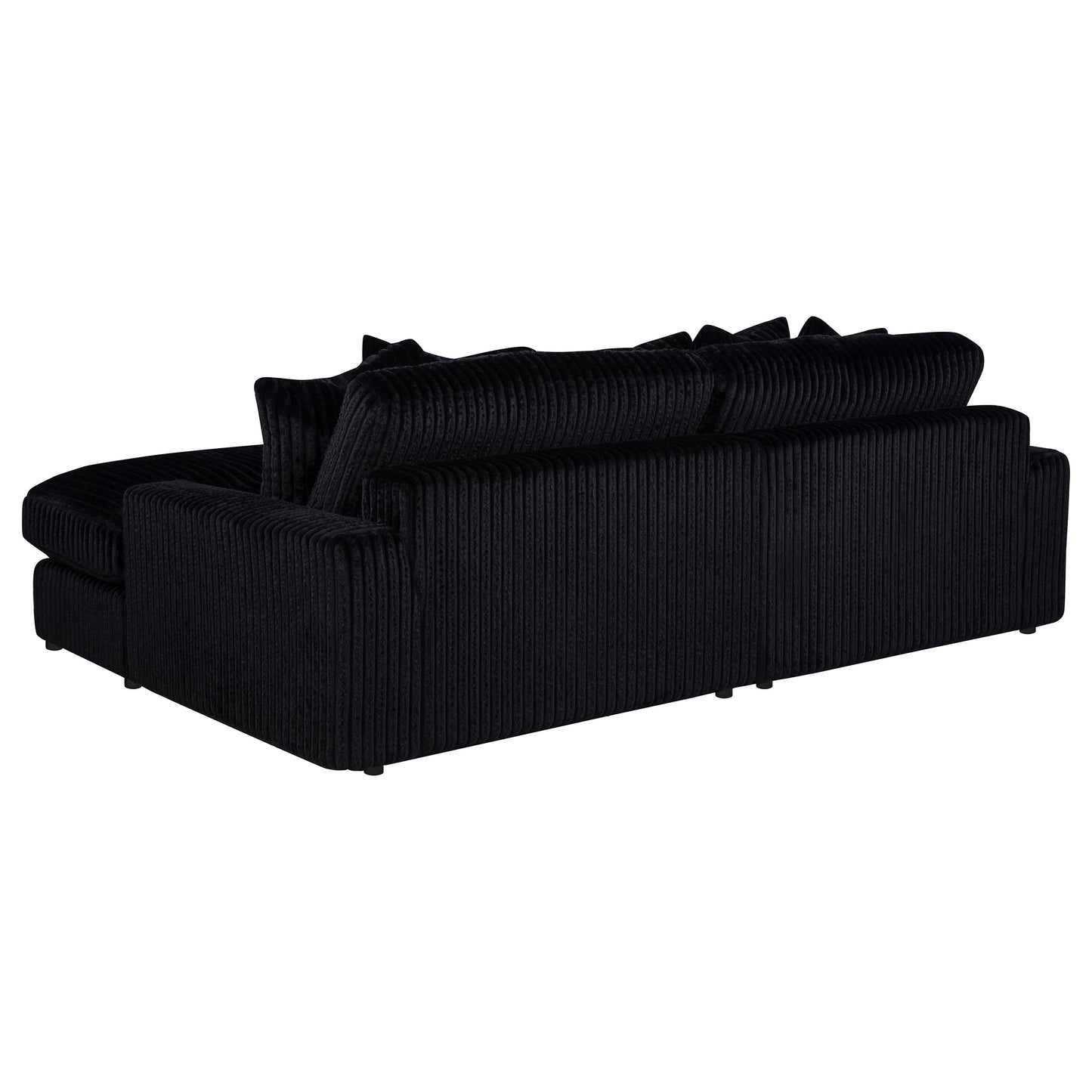 Blaine Upholstered Reversible Chaise Sectional Sofa Black