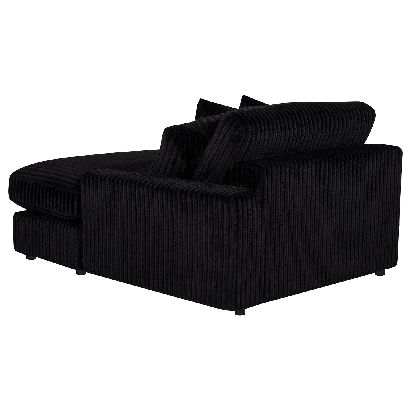 Blaine Upholstered Reversible Chaise Sectional Sofa Black