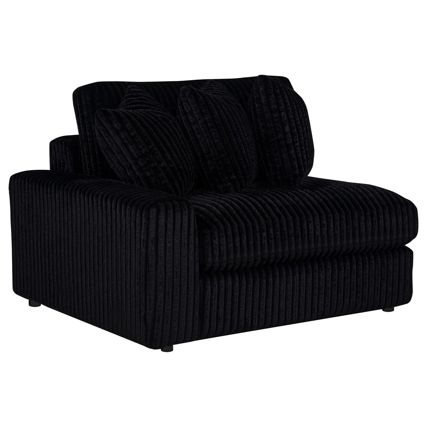 Blaine Upholstered Reversible Chaise Sectional Sofa Black