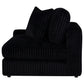 Blaine Upholstered Reversible Chaise Sectional Sofa Black