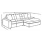 Blaine Upholstered Reversible Chaise Sectional Sofa Black