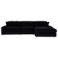 Blaine Upholstered Reversible Chaise Sectional Sofa Black