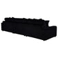 Blaine Upholstered Reversible Chaise Sectional Sofa Black