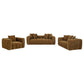 Lazaro Fabric Upholstered Wide Channel Sofa Bronze