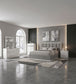 Viana 5-Piece Eastern King Platform Bedroom Set Grey and White High Gloss