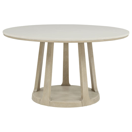 Lucaire 54-inch Round Cultured Marble Dining Table Sandstone