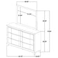 Farre 6-drawer Dresser with Mirror Washed Grey