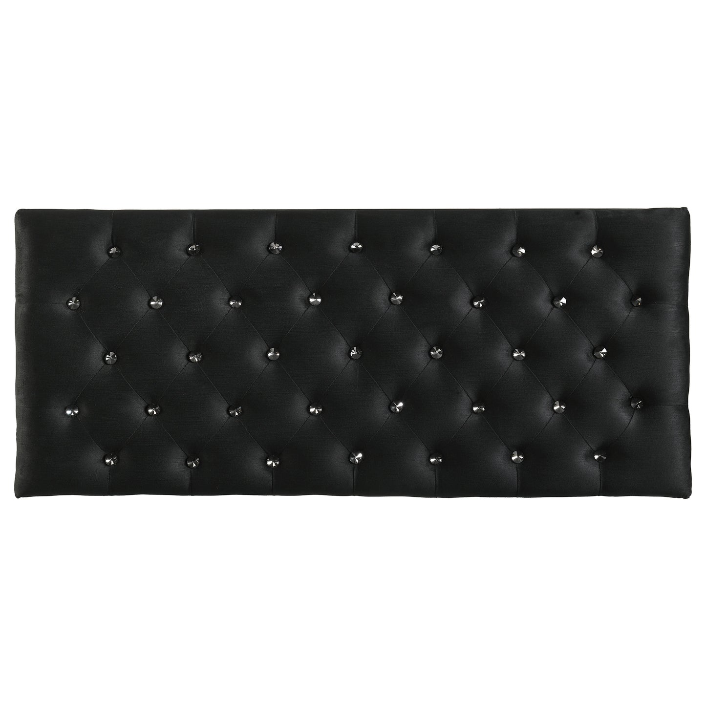 Barzini Velvet Upholstered Tufted Storage Bench Black