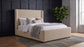 Nala Queen Fabric Upholstered Platform Bed Tan