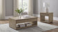 Ingram Square End Table with Drawer and Open Shelf Latte