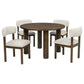 Faulkner 5-piece 48-inch Round Dining Set Cream