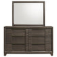 Farre 6-drawer Dresser with Mirror Dark Brown