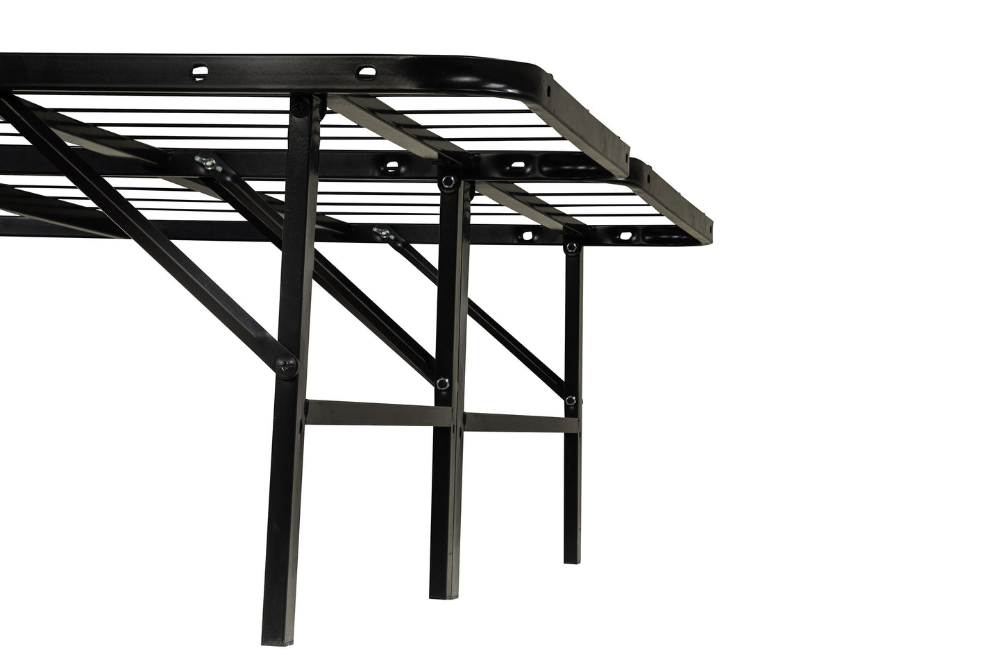 Kramer Full Folding Metal Platform Bed Frame Black