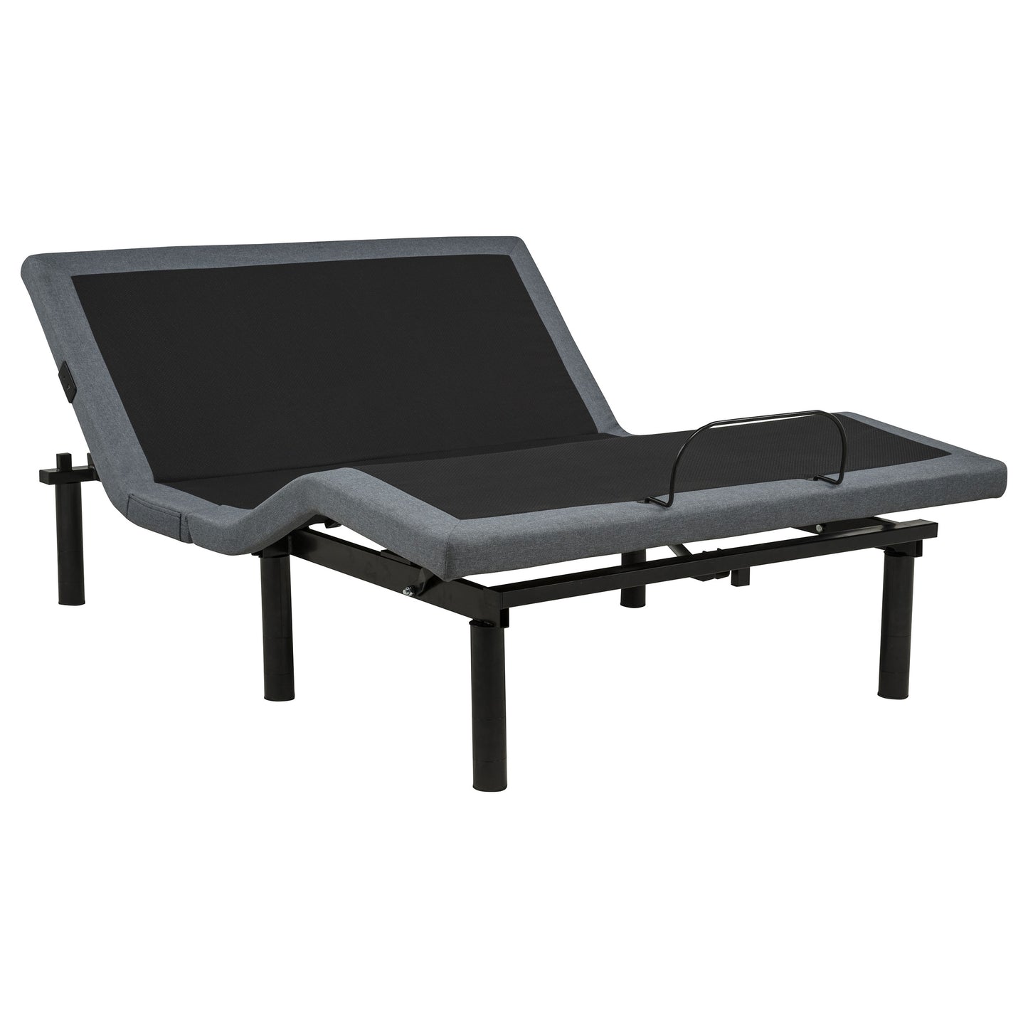 Weston Full Dual-Motor Massage Adjustable Bed Base in Black and Grey