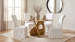 Shawna Upholstered Skirted Side Chair White (Set of 2)