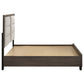 Farre Eastern King Upholstered Storage Platform Bed Dark Brown