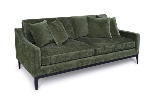 Duarte Transitional Upholstered Sofa with Reversible Cushions Dark Moss