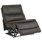 Marcell 7-Piece L-Shaped Power Reclining Sectional with Dual Consoles Grey
