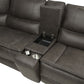 Marcell 7-Piece L-Shaped Power Reclining Sectional with Dual Consoles Grey