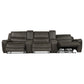 Marcell 5-Piece 3-Seat Power Home Theater Seating with Dual Consoles Grey