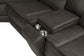 Marcell 5-Piece 3-Seat Power Home Theater Seating with Dual Consoles Grey