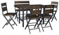 Kavara Counter Height Dining Table and 4 Barstools and Bench