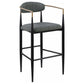 Tina Fabric Upholstered Bar Chair Dark Grey (Set of 2)
