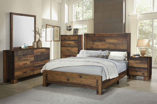 Sidney 5-piece Queen Bedroom Set Rustic Pine