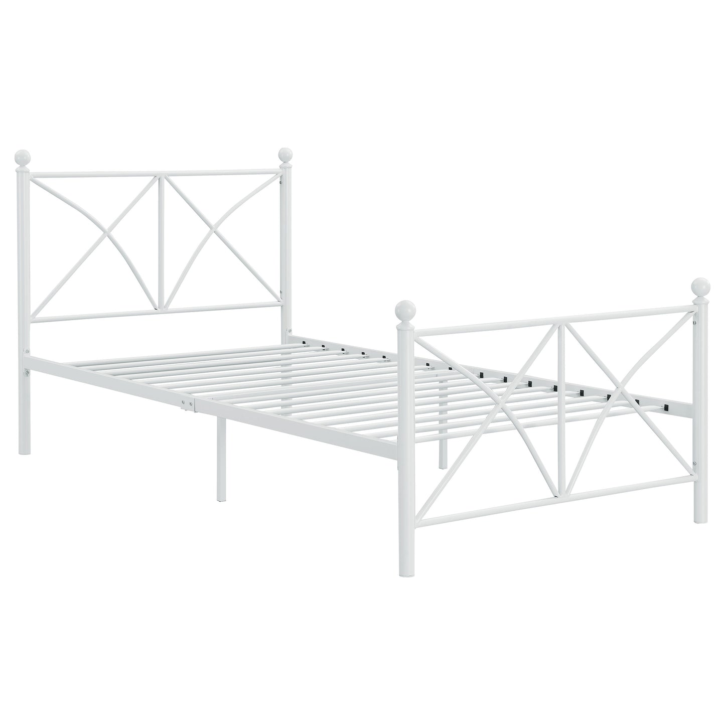 Hart Metal Twin Open Frame Bed White