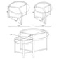 Delia 2-Piece Round Glass Top Nesting Coffee Table Chrome